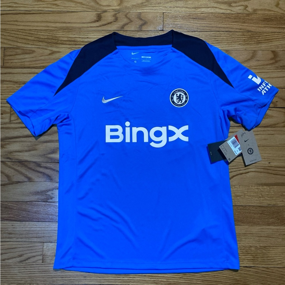 Nike Chelsea F.C. Strike Dri-FIT Soccer SS Shirt slime fit men’s sz L New!